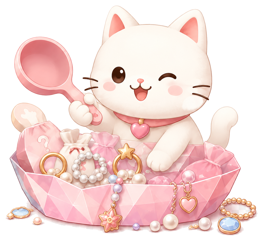 Gatinho Oh Meow com scoop de joias surpresa