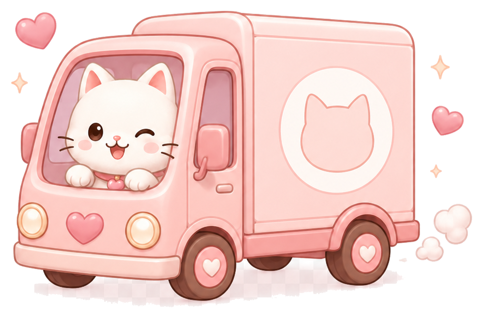 Caminhão de entrega Oh Meow
